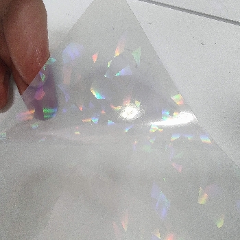 Prozorna samolepilna folija hologramska lomljeno steklo A4 vodoodporna laser ali inkjet